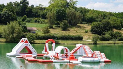 Lake Inflatable Water Park In France