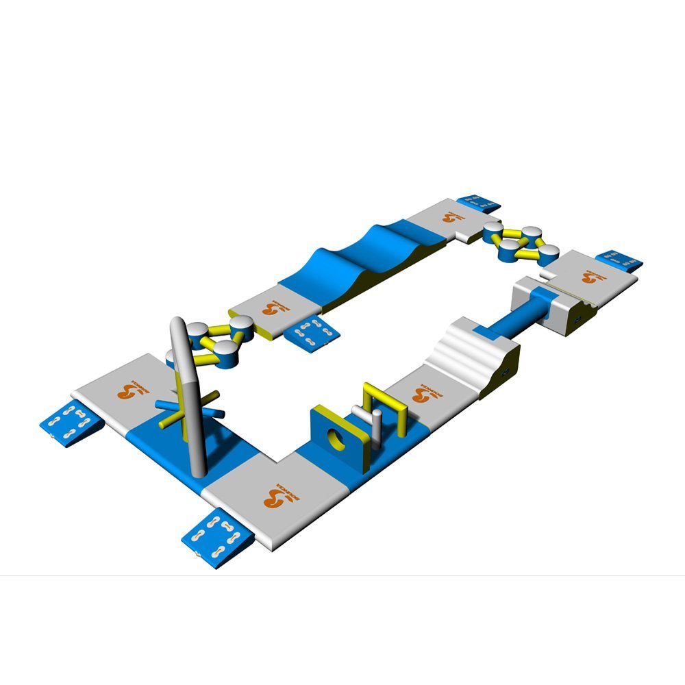 Bouncia Inflatable Floating Water Obstacle Course For Pool Mini Inflatable Water Park image4